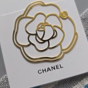 Chanel Camellia Bookmark – Gold-Tone Metal – GWP Exclusive – New